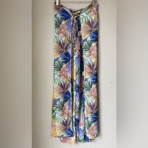 Becca Women's Under The Sea Wrap Swim Cover-Up Pants Size Large Wide Leg